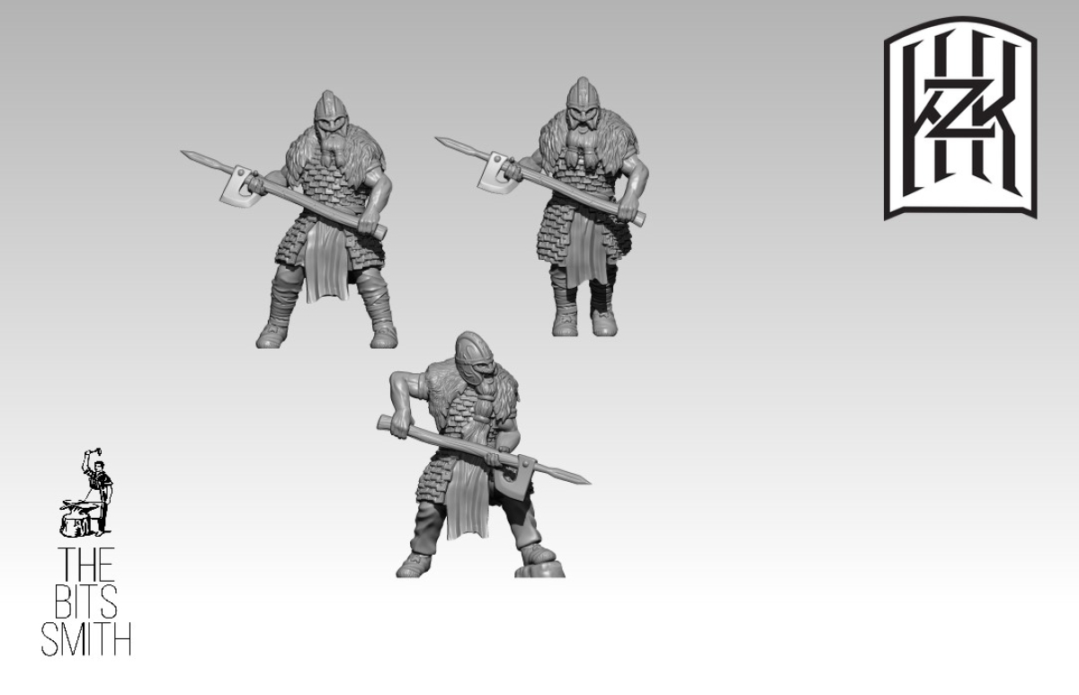 Brutale Hillmen mit Zweihänder
